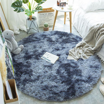 Faux Fur Long Shag Rug – Tappeto Rotondo a Pelo Lungo in Pelliccia Sintetica
