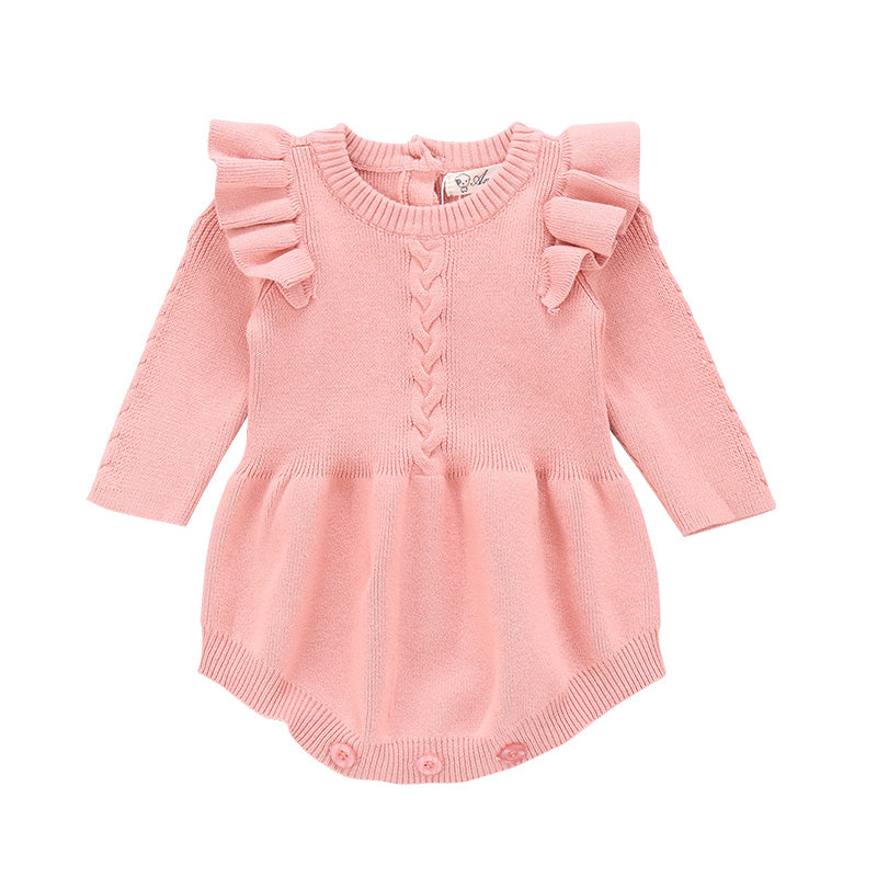 Preppy Girl – Body in Cotone Effetto Finto Maglioncino (6-9 mesi, 9-12 mesi, 12-18 mesi, 24-36 mesi)