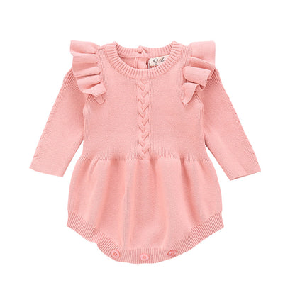 Preppy Girl – Body in Cotone Effetto Finto Maglioncino (6-9 mesi, 9-12 mesi, 12-18 mesi, 24-36 mesi)