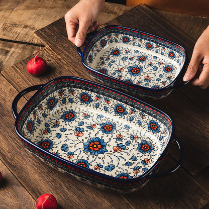 Geometric Ceramic Plate – Piatto Rettangolare Moderno