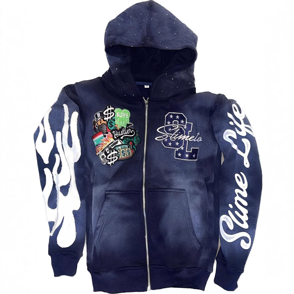 Felpa Arctic Shadow – Felpa con Cappuccio e Trama Ricamata a Rilievo (XS-5XL)