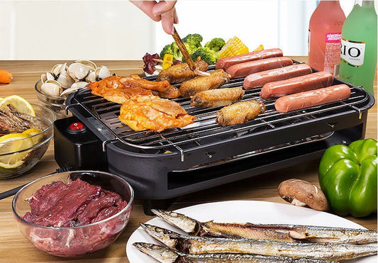 Korean BBQ Master – Forno Elettrico Quadrato senza Fumo con Controllo della Temperatura