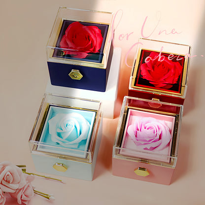 Gift Box with Jewel embellished with an eternal rose