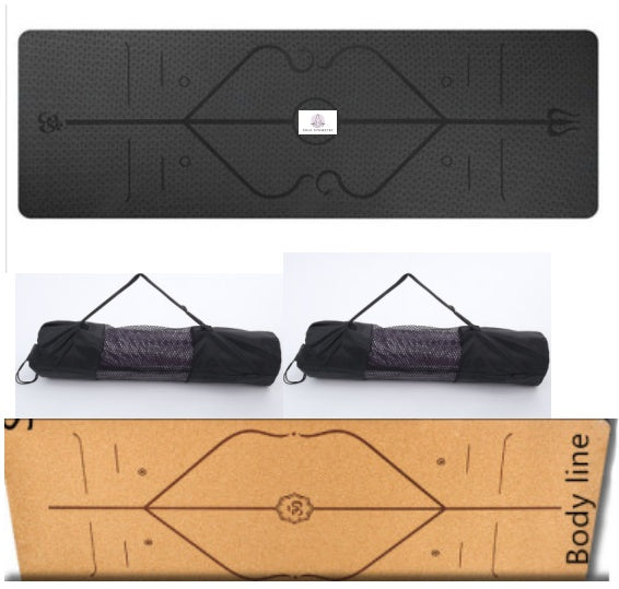 Guided Balance – Tappetino Yoga in TPE con Linee di Posizione