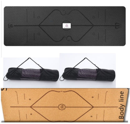 Guided Balance – Tappetino Yoga in TPE con Linee di Posizione