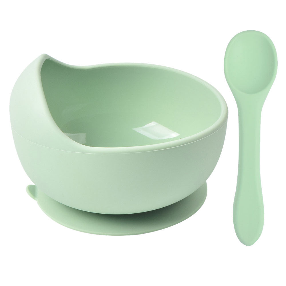 Soft Silicone Baby Set – Piatto e Cucchiaio Coordinati in Silicone