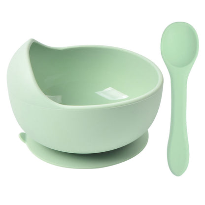 Soft Silicone Baby Set – Piatto e Cucchiaio Coordinati in Silicone