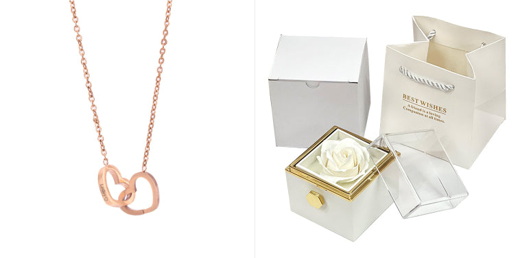 Gift Box with Jewel embellished with an eternal rose