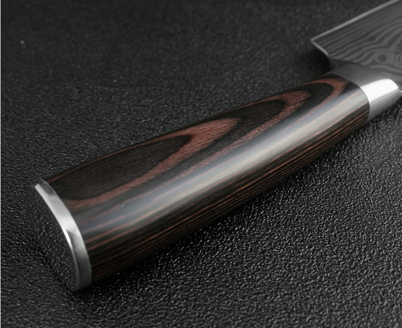 Collezione Coltelli Professionali 'Black Forest' - Acciaio Damascato Laser