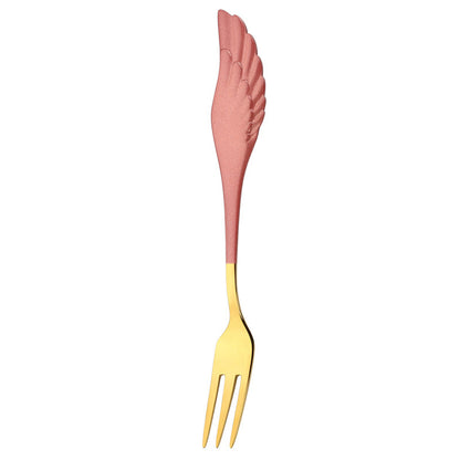 Angel Wings Spoon – Cucchiaino e Forchetta con Ali in Acciaio 304