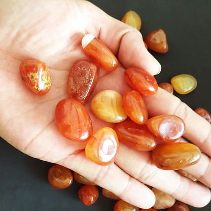 AmberGlow - Pietre Levigate in Corniola Naturale