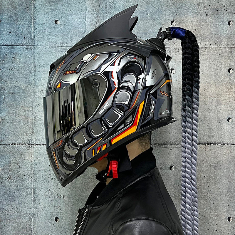 Casco Integrale "Street-Braids" con Treccine (S-2XL)