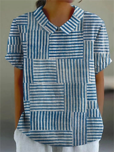Top Stampa Floreale Maniche Corte Casual (S-5XL)