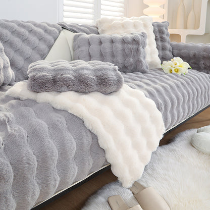 Rabbit Plush Non-Slip – Cuscino da Divano in Eco-Pelliccia Antiscivolo