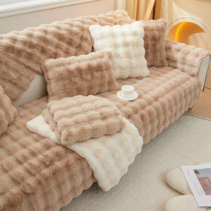 Rabbit Plush Non-Slip – Cuscino da Divano in Eco-Pelliccia Antiscivolo