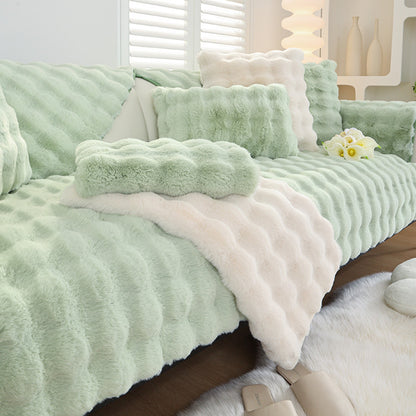 Rabbit Plush Non-Slip – Cuscino da Divano in Eco-Pelliccia Antiscivolo