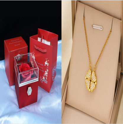 Gift Box with Jewel embellished with an eternal rose