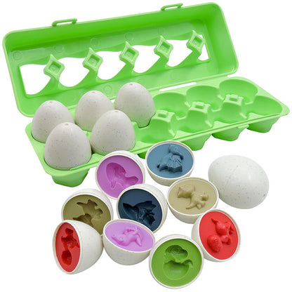 Smart Eggs Match – Set Uova Educative per l'Apprendimento delle Forme