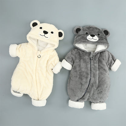 Teddy Soft – Tutina Orsetto in Cotone con Cappuccio e Orecchiette (6-9 mesi, 9-12 mesi, 12-18 mesi, 24-36 mesi)