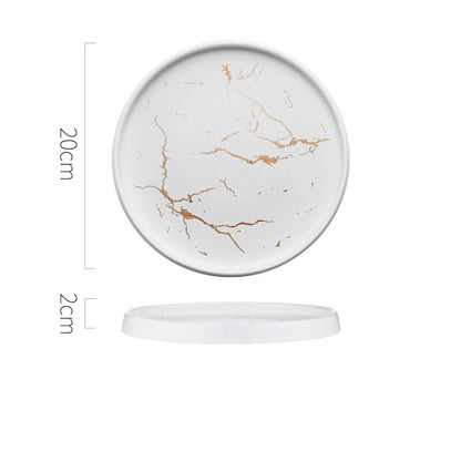 Piatto in Ceramica Marmo Nordico