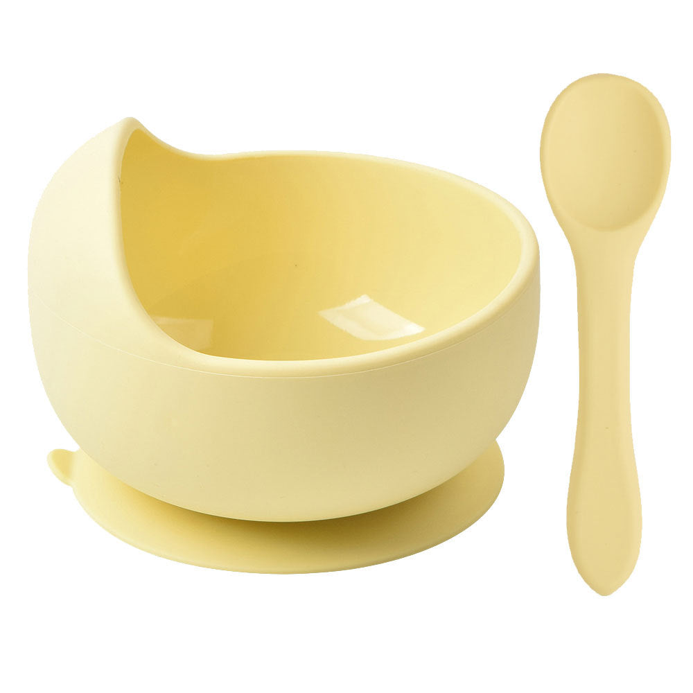 Soft Silicone Baby Set – Piatto e Cucchiaio Coordinati in Silicone