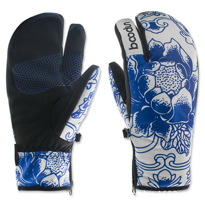 Trident Grip – Guanti da Sci a Tre Dita (Moffole Tecniche) (S-L)