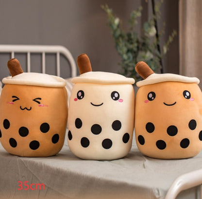 Boba Tea Plush – Cuscino Peluche a forma di Tazza Bubble Tea