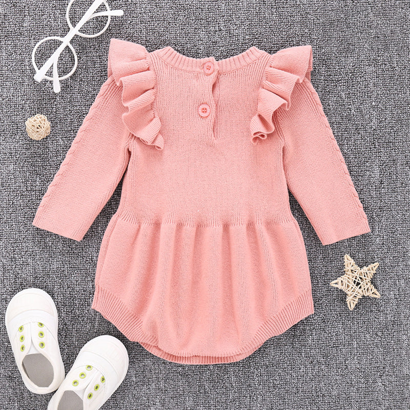 Preppy Girl – Body in Cotone Effetto Finto Maglioncino (6-9 mesi, 9-12 mesi, 12-18 mesi, 24-36 mesi)