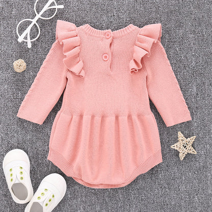 Preppy Girl – Body in Cotone Effetto Finto Maglioncino (6-9 mesi, 9-12 mesi, 12-18 mesi, 24-36 mesi)