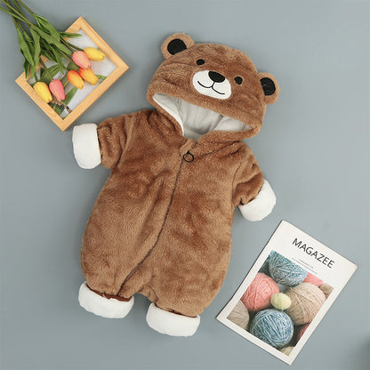 Teddy Soft – Tutina Orsetto in Cotone con Cappuccio e Orecchiette (6-9 mesi, 9-12 mesi, 12-18 mesi, 24-36 mesi)