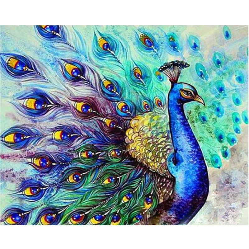 Pavone Soul - Quadro Fai-da-te con Cornice