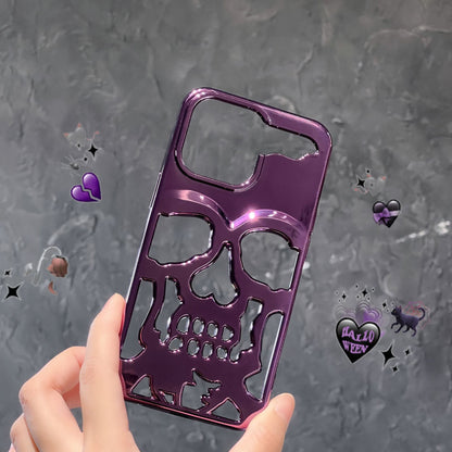 Skull-Gold Luxury: Cover Teschio 3D Metal (Iphone 13-14-15-16 / 14-15-16 Plus / 13-14-15-16 Pro / 13-14-15-16 Pro Max
