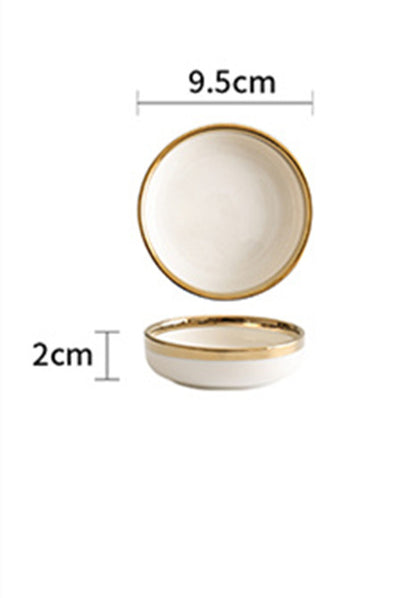 Nile Gold Rim - Porcellana Bianca e Oro