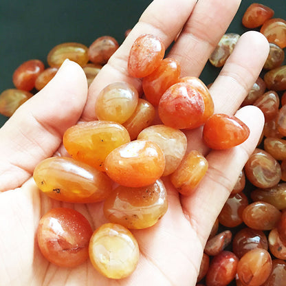AmberGlow - Pietre Levigate in Corniola Naturale