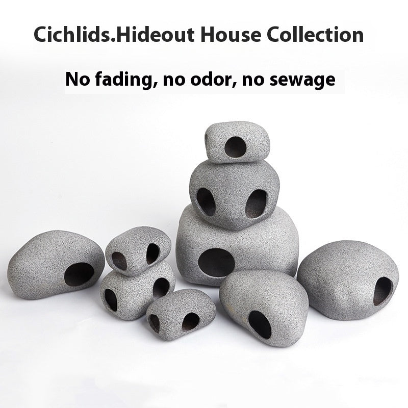 CichlidStone - Set Rifugi in Ceramica Naturale