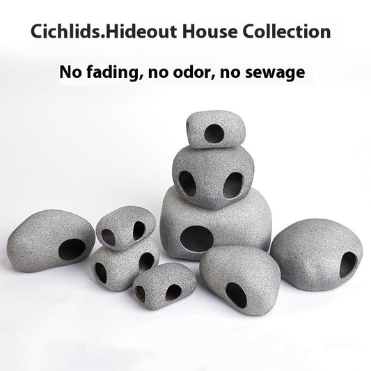 CichlidStone - Set Rifugi in Ceramica Naturale