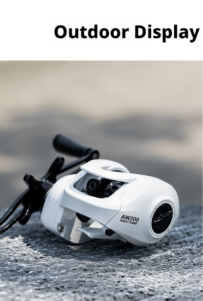 Billings AW200 - Mulinello da Baitcasting Water-Drop - Total White Edition
