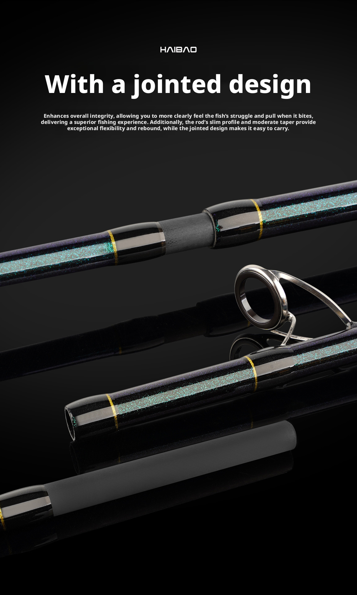 Canna da Pesca M.S Hai Bao II Spinning/Casting 1.50m, 1.68m, 1.80m, 1.98m 2.10m, 2.40m, 2.70m
