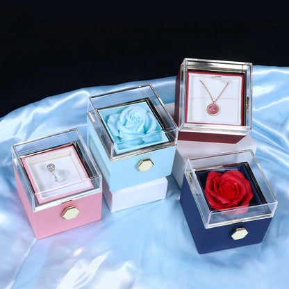 Gift Box with Jewel embellished with an eternal rose