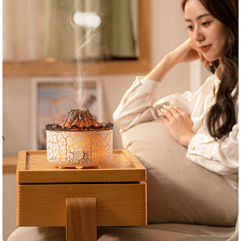 Vulkano Aura - Diffusore di Oli Essenziali a Effetto Fiamma e Fumo