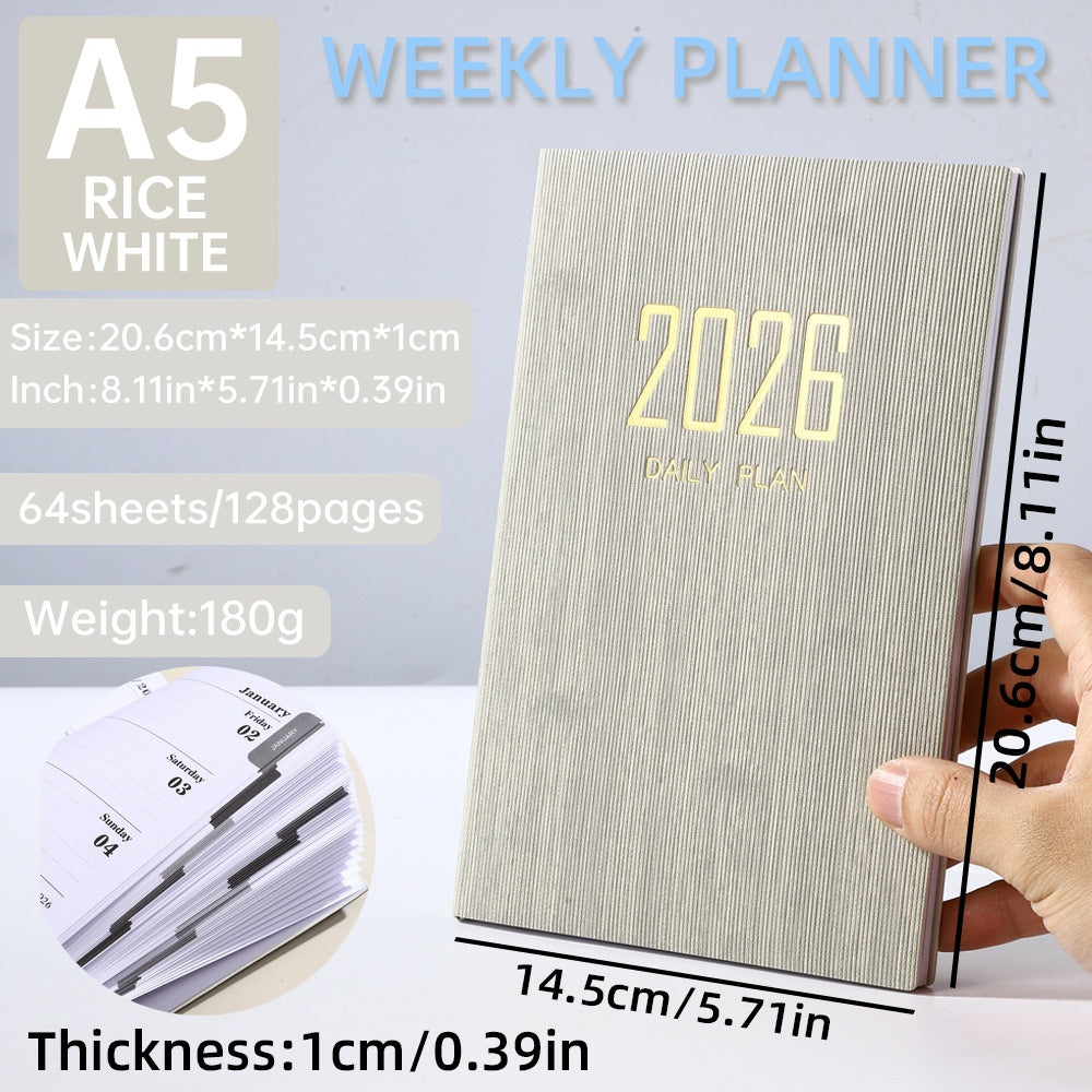 Agenda Settimanale Slim in Pelle A5