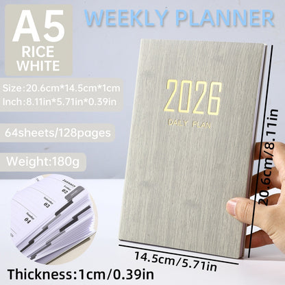 Agenda Settimanale Slim in Pelle A5