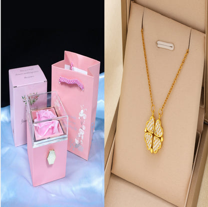 Gift Box with Jewel embellished with an eternal rose
