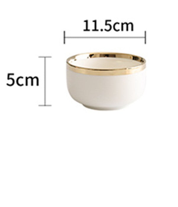 Nile Gold Rim - Porcellana Bianca e Oro