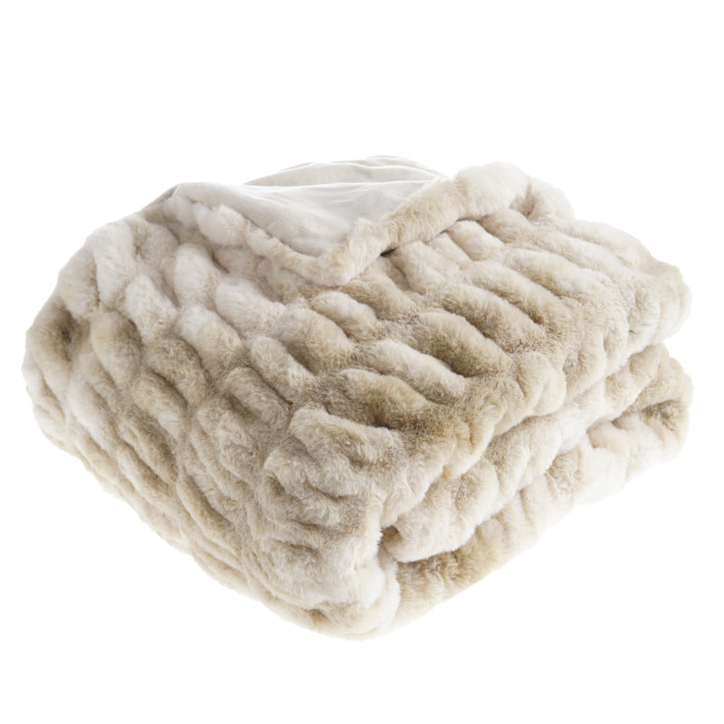 Tie-Dye Rabbit Fur Blanket – Coperta in Pelliccia Sintetica Tie-Dye