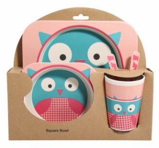 Eco-Bambù Kids Set – Set pappa 5 pezzi in fibra di bambù