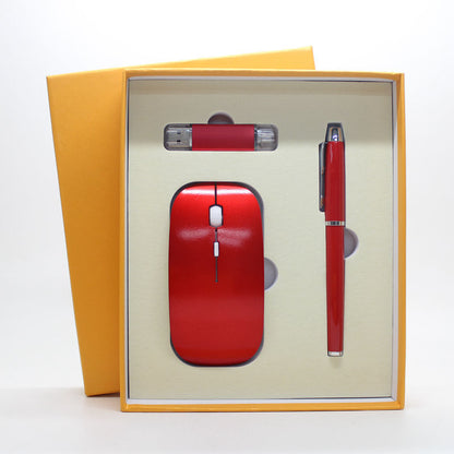 Set Business Executive 3-in-1: Mouse Wireless + Penna + Chiavetta USB (2.4GB / 4GB / 8GB / 16GB)