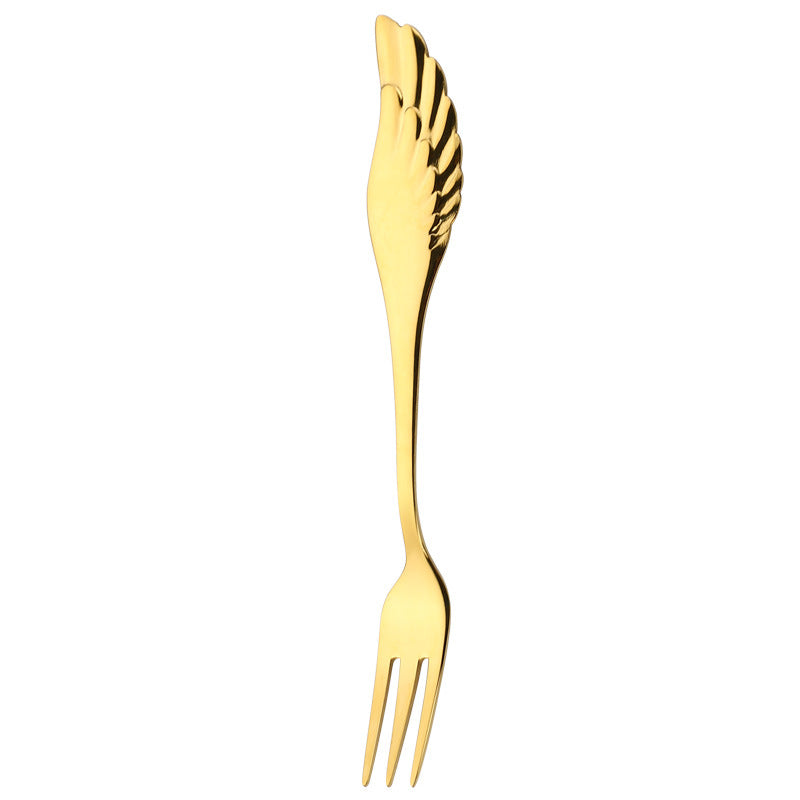 Angel Wings Spoon – Cucchiaino e Forchetta con Ali in Acciaio 304