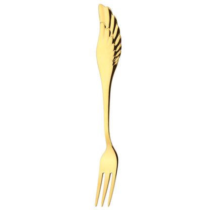 Angel Wings Spoon – Cucchiaino e Forchetta con Ali in Acciaio 304
