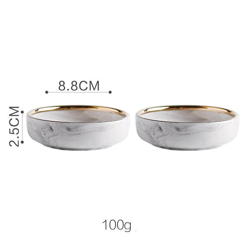 Set Piatti con Texture Marmo Moderno